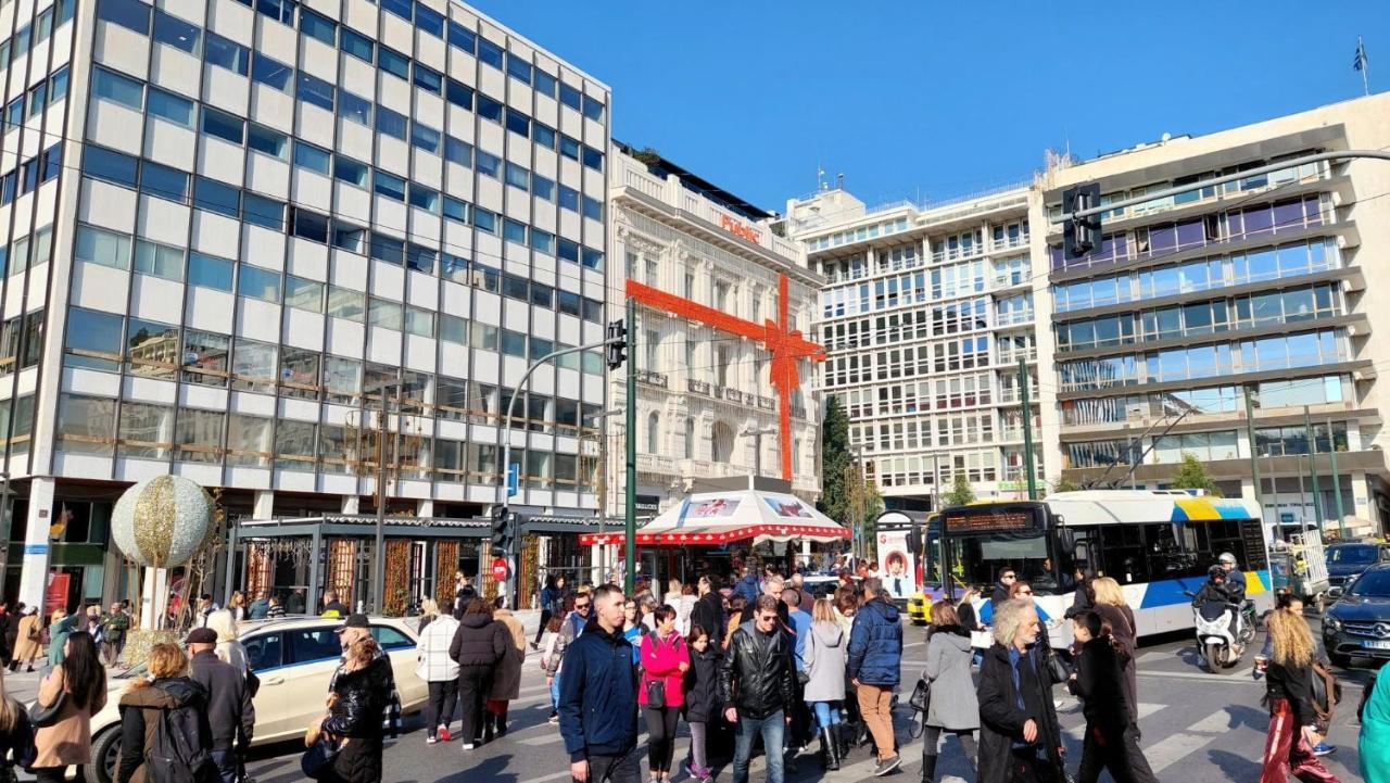 Grand Apartment In Parliament Square 아테네 외부 사진